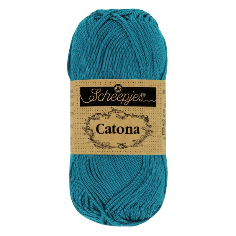 Scheepjes - Scheepjes Catona 400 Petrol Blue Yarn - 10x50g