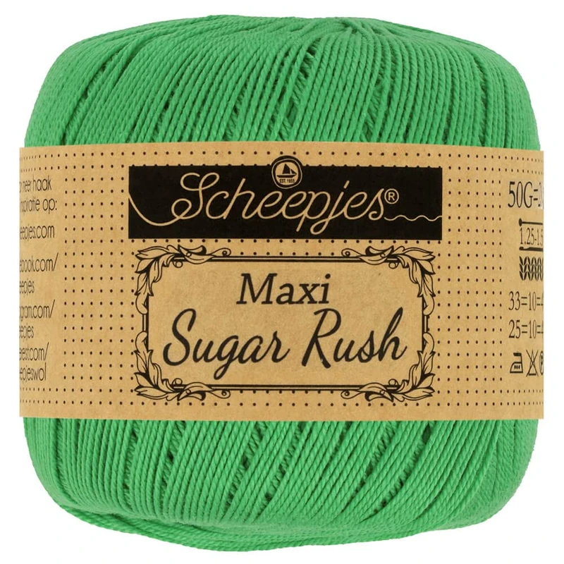 Scheepjes - Scheepjes Maxi Sugar Rush 389 Apple Green Yarn - 10x50g