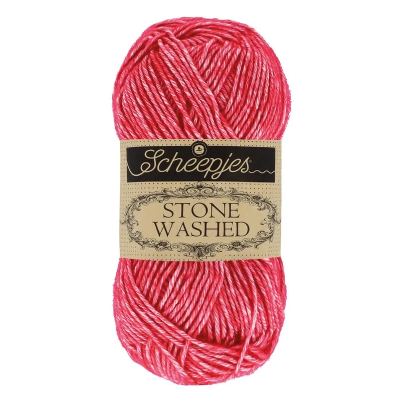 Scheepjes - Scheepjes Stone Washed 807 Red Jasper Yarn - 10x50g