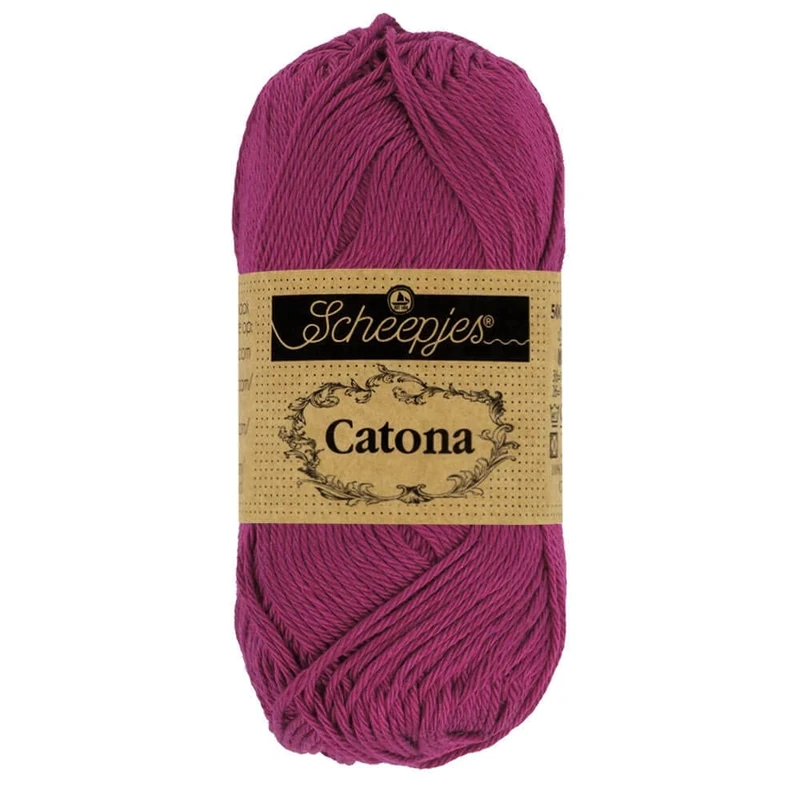 Scheepjes - Scheepjes Catona 128 Tyrian Purple Yarn - 20x25g