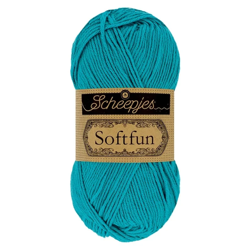 Scheepjes - Scheepjes Softfun 2511 Dark Turquoise Yarn - 10x50g