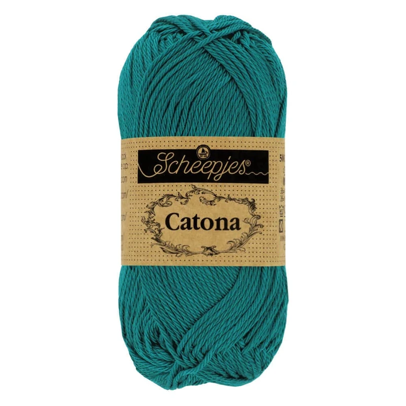 Scheepjes - Scheepjes Catona 401 Dark Teal Yarn - 10x50g