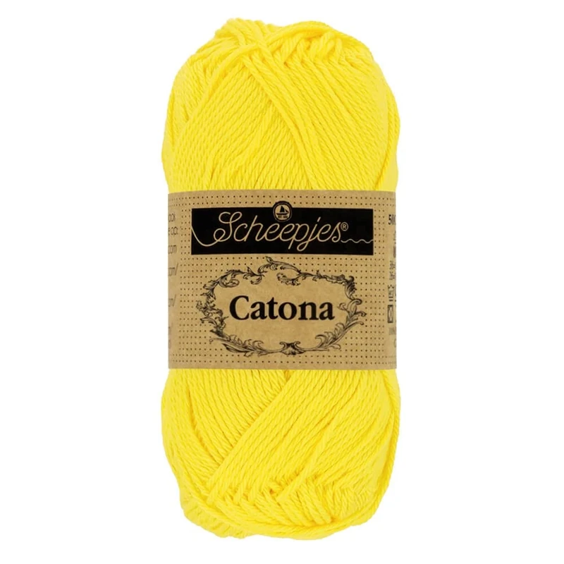Scheepjes - Scheepjes Catona 280 Lemon Yarn - 20x25g