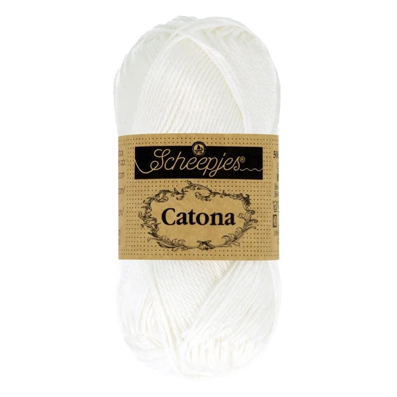 Scheepjes - Scheepjes Catona 106 Snow White Yarn - 20x25g