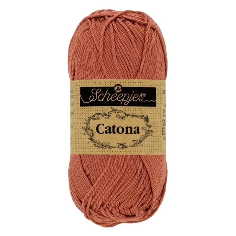 Scheepjes - Scheepjes Catona 504 Brick Red Yarn - 20x25g