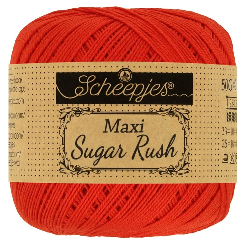 Scheepjes - Scheepjes Maxi Sugar Rush 390 Poppy Rose Yarn - 10x50g