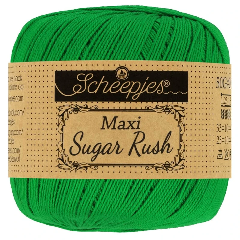 Scheepjes - Scheepjes Maxi Sugar Rush 606 Grass Green Yarn - 10x50g