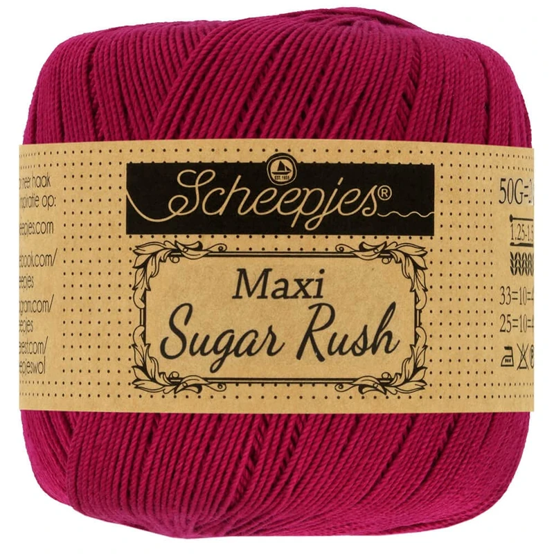 Scheepjes - Scheepjes Maxi Sugar Rush 517 Ruby Yarn - 10x50g