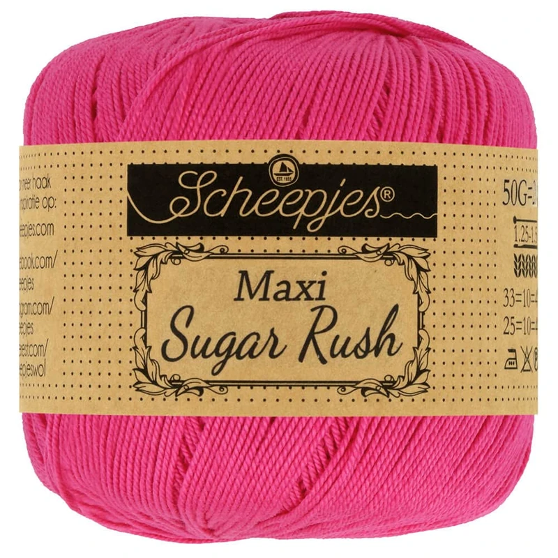 Scheepjes - Scheepjes Maxi Sugar Rush 786 Fuchsia Yarn - 10x50g