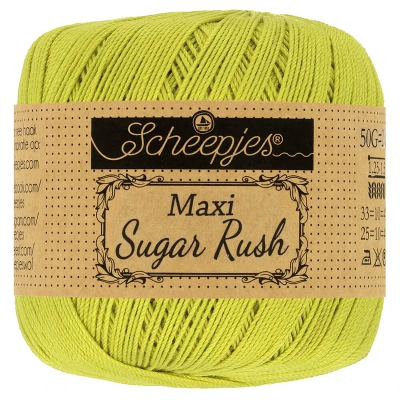 Scheepjes - Scheepjes Maxi Sugar Rush 245 Green Yellow Yarn - 10x50g
