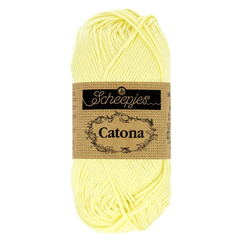 Scheepjes - Scheepjes Catona 100 Lemon Chiffon Yarn - 10x50g