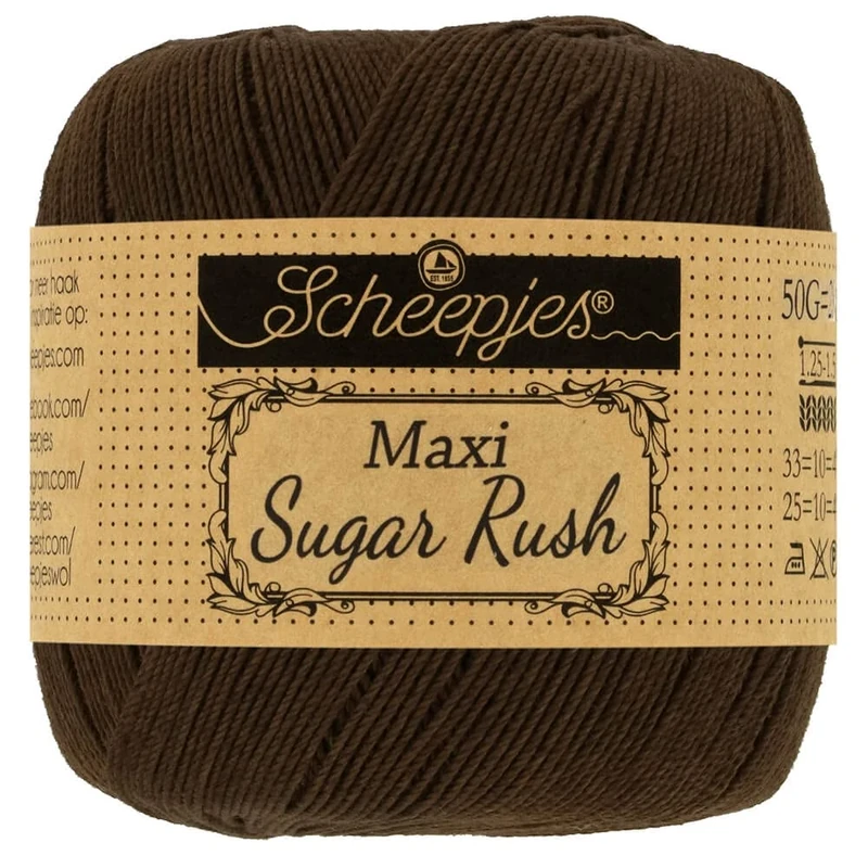 Scheepjes - Scheepjes Maxi Sugar Rush 162 Black Coffee Yarn - 10x50g - Image 1
