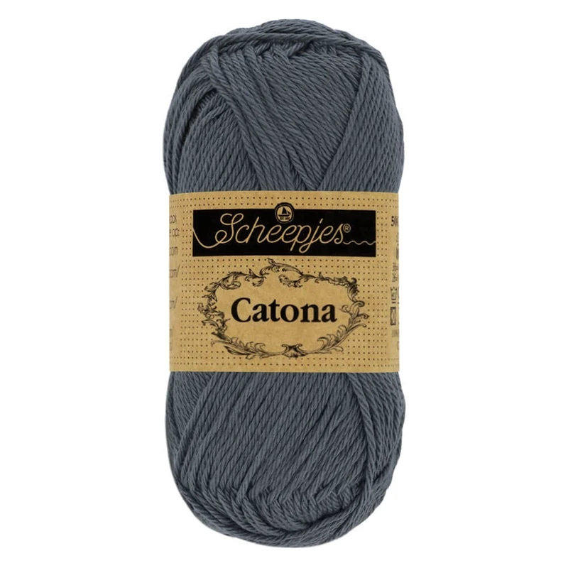 Scheepjes - Scheepjes Catona 393 Charcoal Yarn - 10x50g