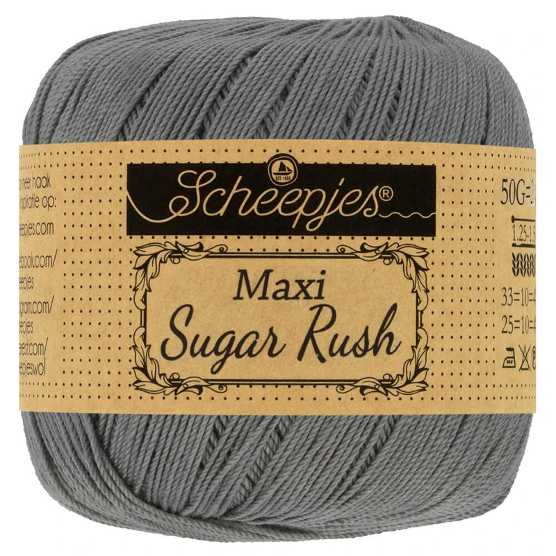 Scheepjes - Scheepjes Maxi Sugar Rush 242 Metal Grey Yarn - 10x50g