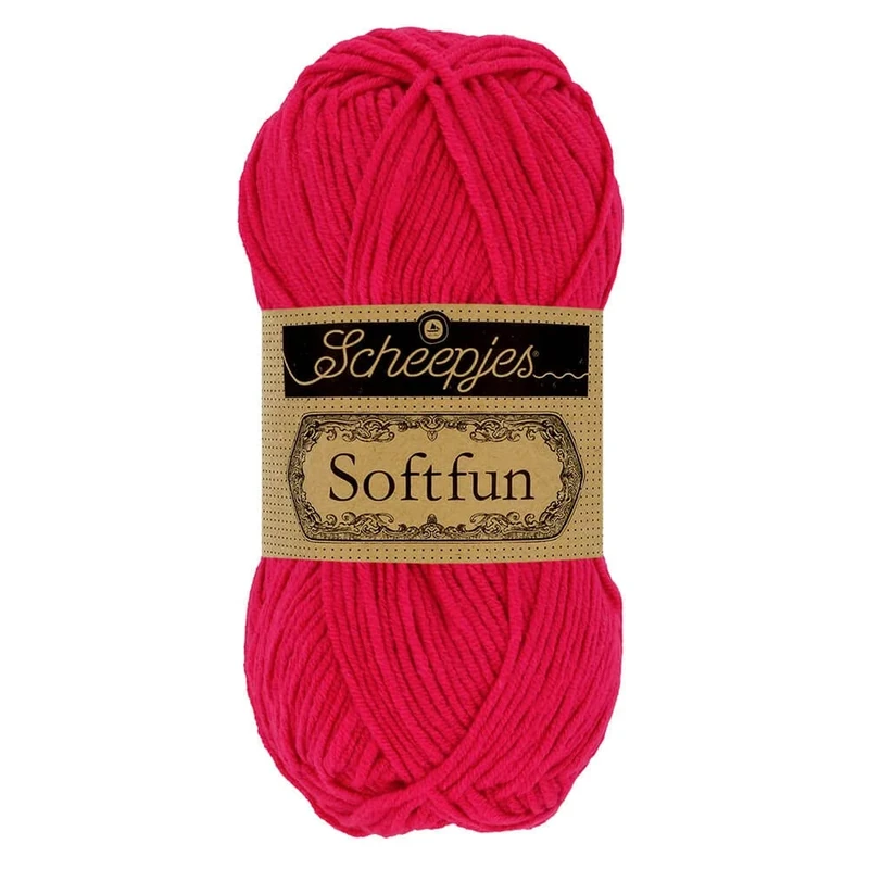 Scheepjes - Scheepjes Softfun 2654 Magenta Yarn - 10x50g