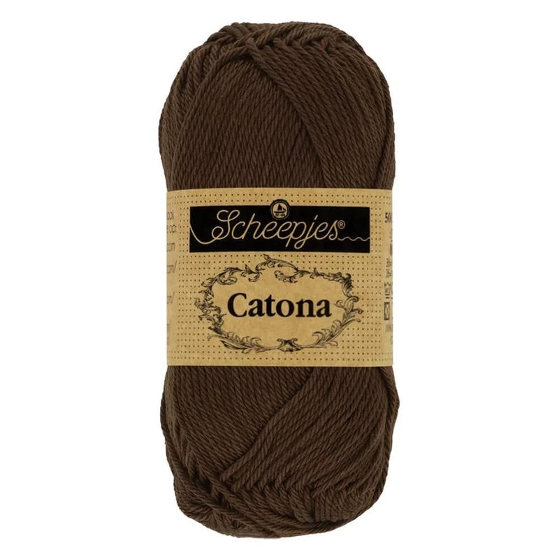 Scheepjes - Scheepjes Catona 162 Black Coffee Yarn - 20x25g