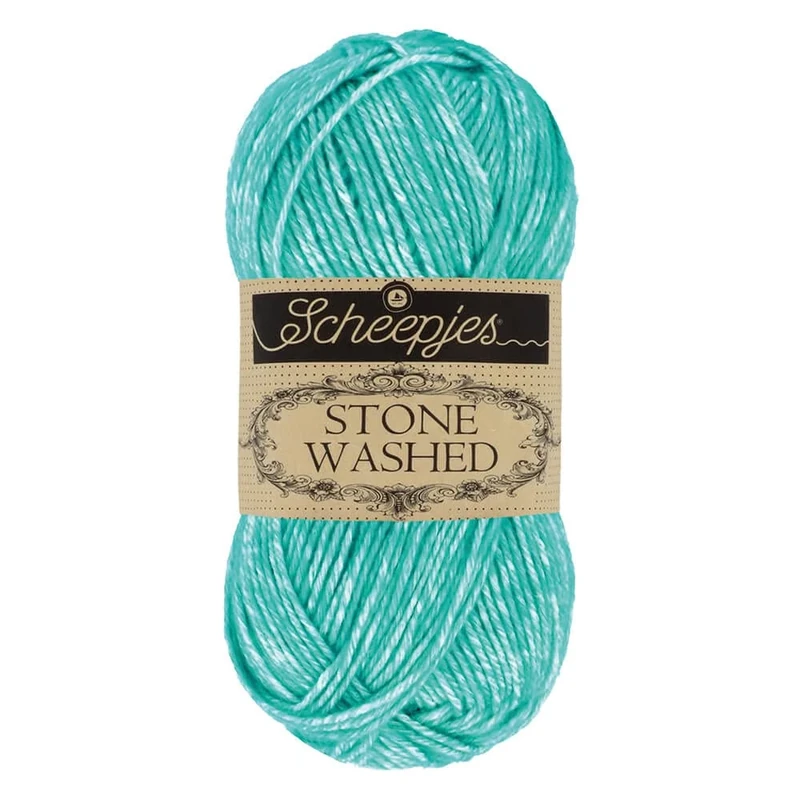 Scheepjes - Scheepjes Stone Washed 824 Turquoise Yarn - 10x50g