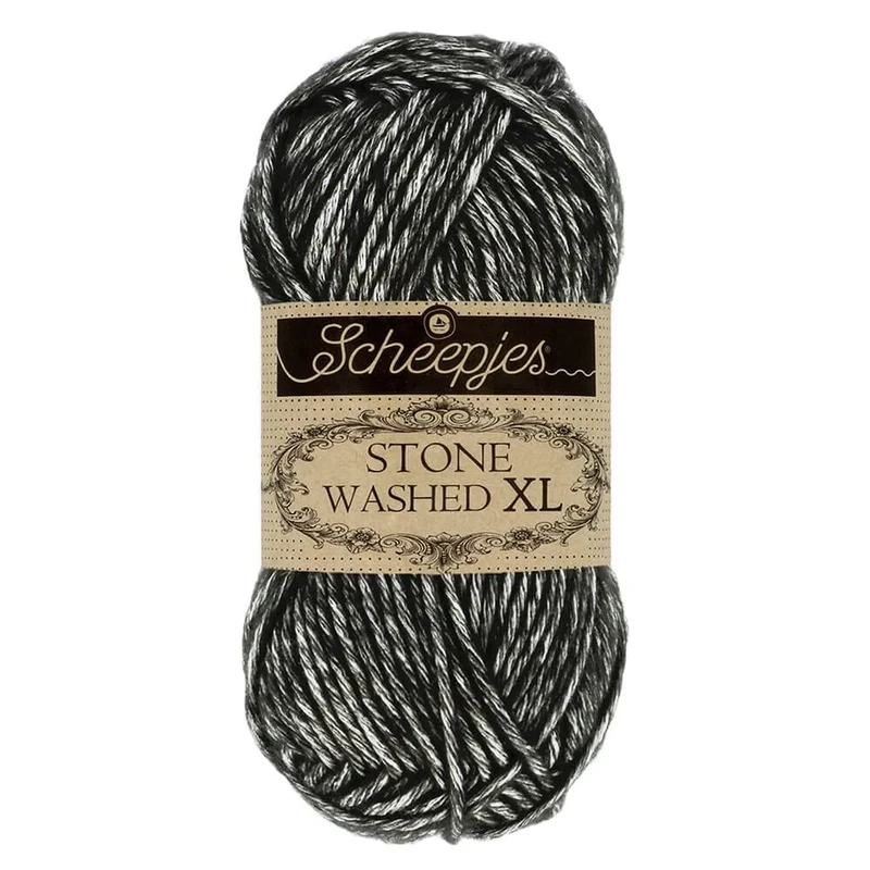 Scheepjes - Scheepjes Stone Washed XL 843 Black Onyx Yarn - 10x50g