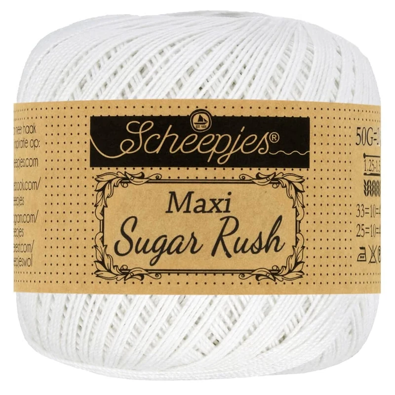 Scheepjes - Scheepjes Maxi Sugar Rush 106 Snow White Yarn - 10x50g