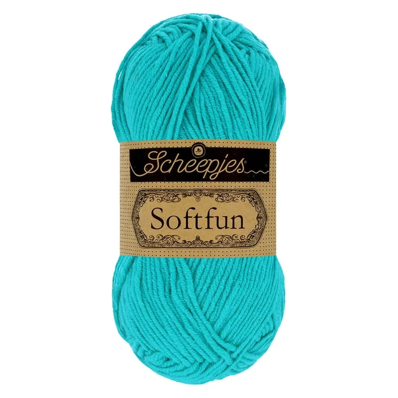 Scheepjes - Scheepjes Softfun 2423 Bright Turquoise Yarn - 10x50g