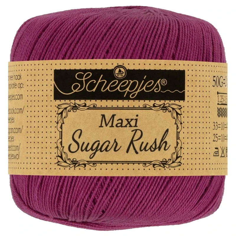 Scheepjes - Scheepjes Maxi Sugar Rush 128 Tyrian Purple Yarn - 10x50g