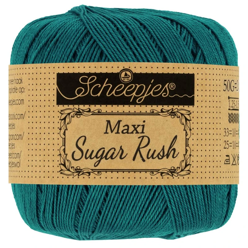 Scheepjes - Scheepjes Maxi Sugar Rush 401 Dark Teal Yarn - 10x50g