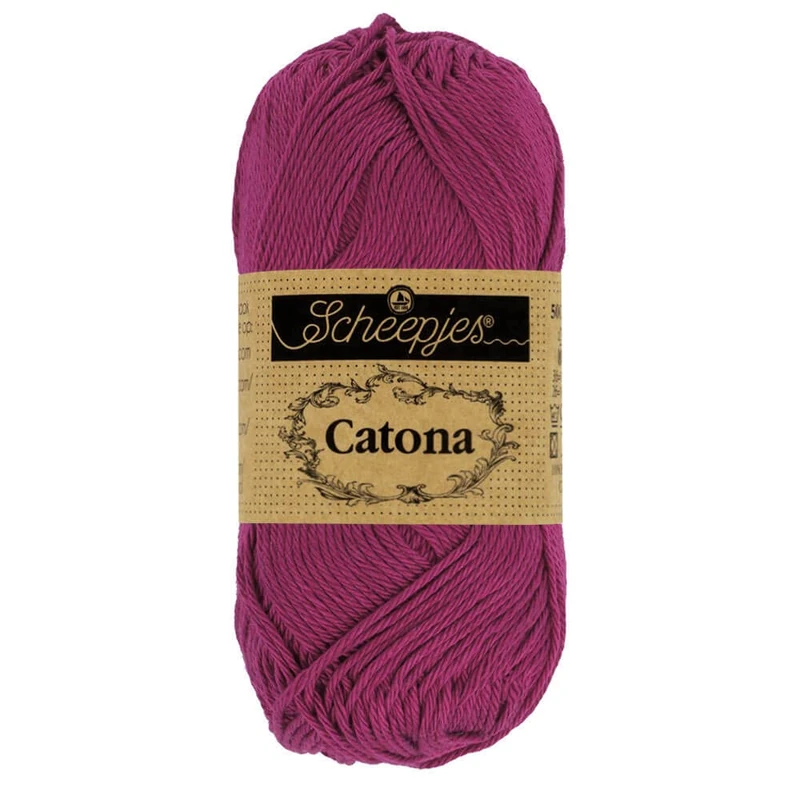 Scheepjes - Scheepjes Catona 128 Tyrian Purple Yarn - 10x50g