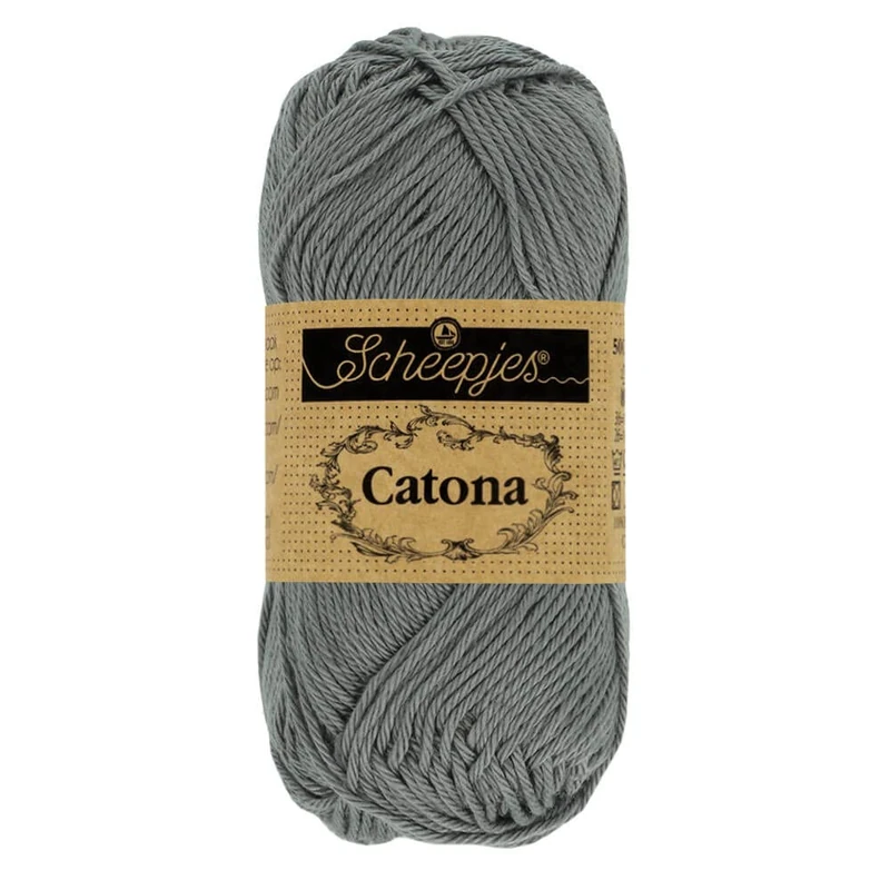 Scheepjes - Scheepjes Catona 242 Metal Grey Yarn - 20x25g