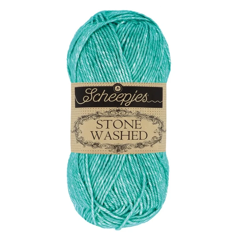 Scheepjes - Scheepjes Stone Washed 815 Green Agate Yarn - 10x50g