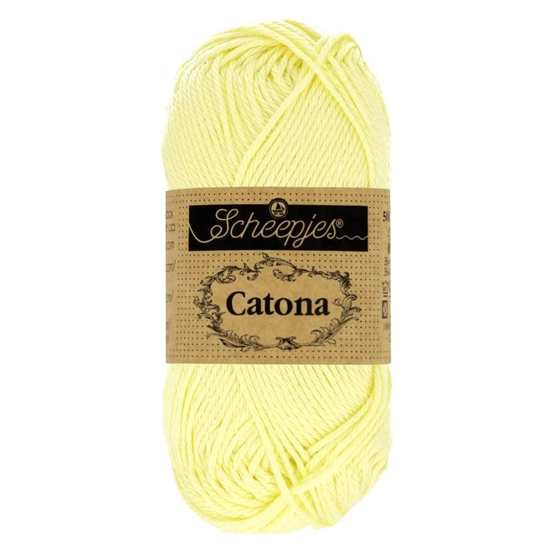 Scheepjes - Scheepjes Catona 100 Lemon Chiffon Yarn - 20x25g