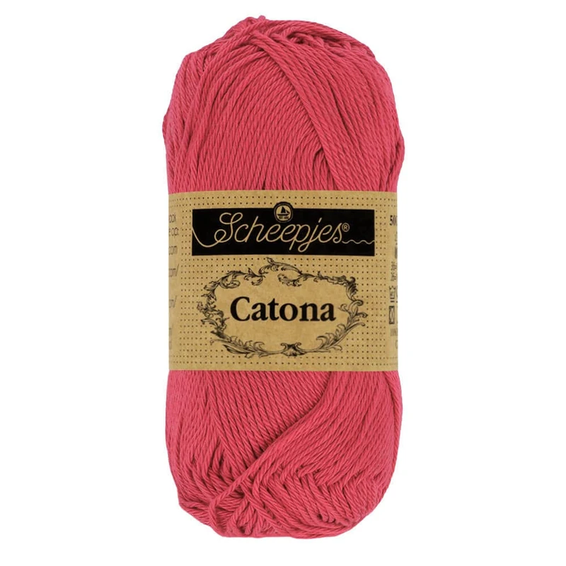 Scheepjes - Scheepjes Catona 258 Rosewood Yarn - 10x50g