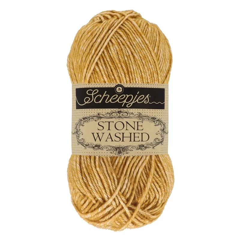 Scheepjes - Scheepjes Stone Washed 809 Yellow Jasper Yarn - 10x50g