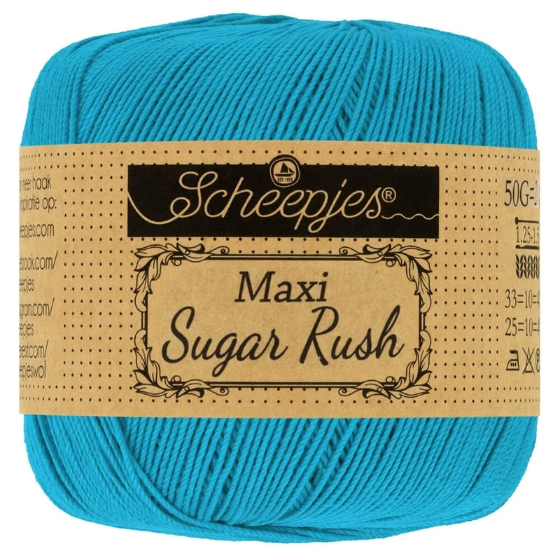 Scheepjes - Scheepjes Maxi Sugar Rush 146 Vivid Blue Yarn - 10x50g