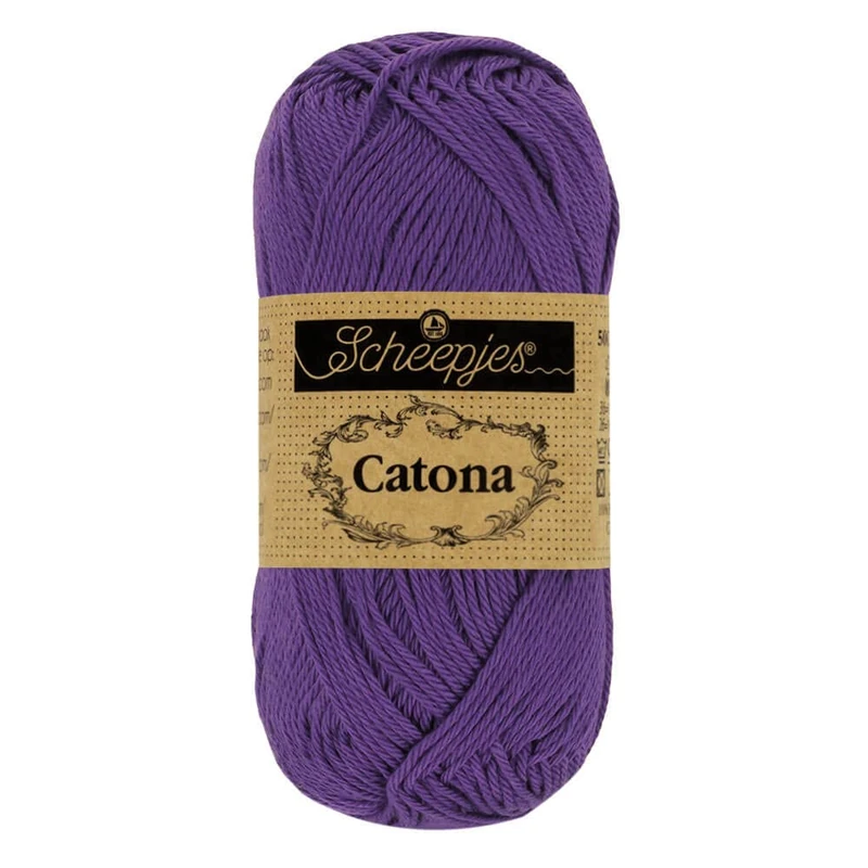 Scheepjes - Scheepjes Catona 521 Deep Violet Yarn - 10x50g