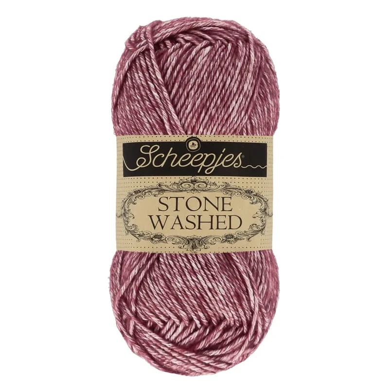 Scheepjes - Scheepjes Stone Washed 810 Garnet Yarn - 10x50g