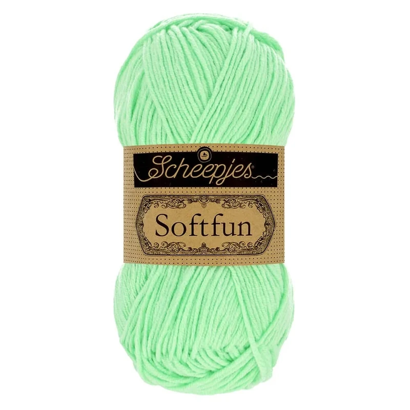 Scheepjes - Scheepjes Softfun 2640 Mint Yarn - 10x50g