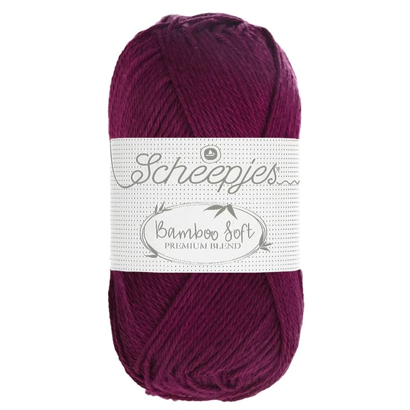 Scheepjes - Scheepjes Bamboo Soft 251 Deep Cherry Yarn - 10x50g