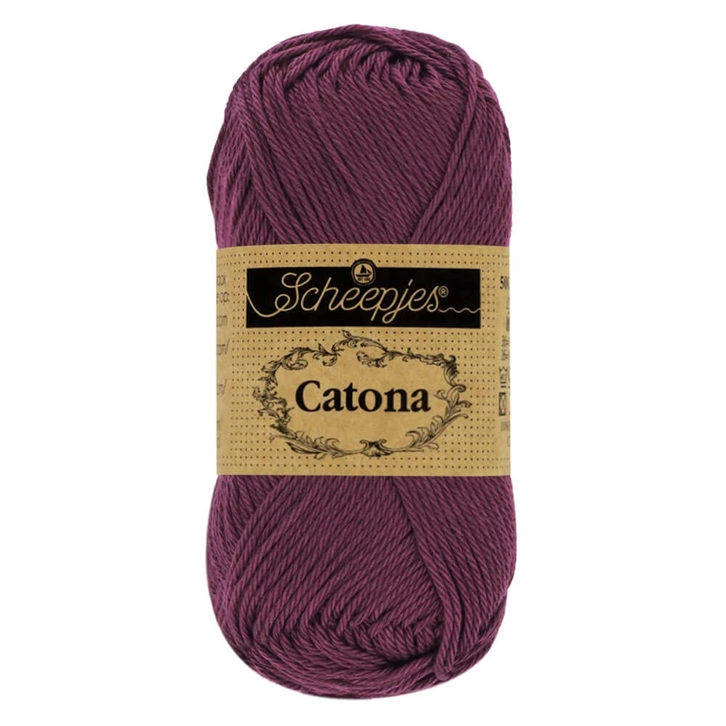 Scheepjes - Scheepjes Catona 394 Shadow Purple Yarn - 10x50g