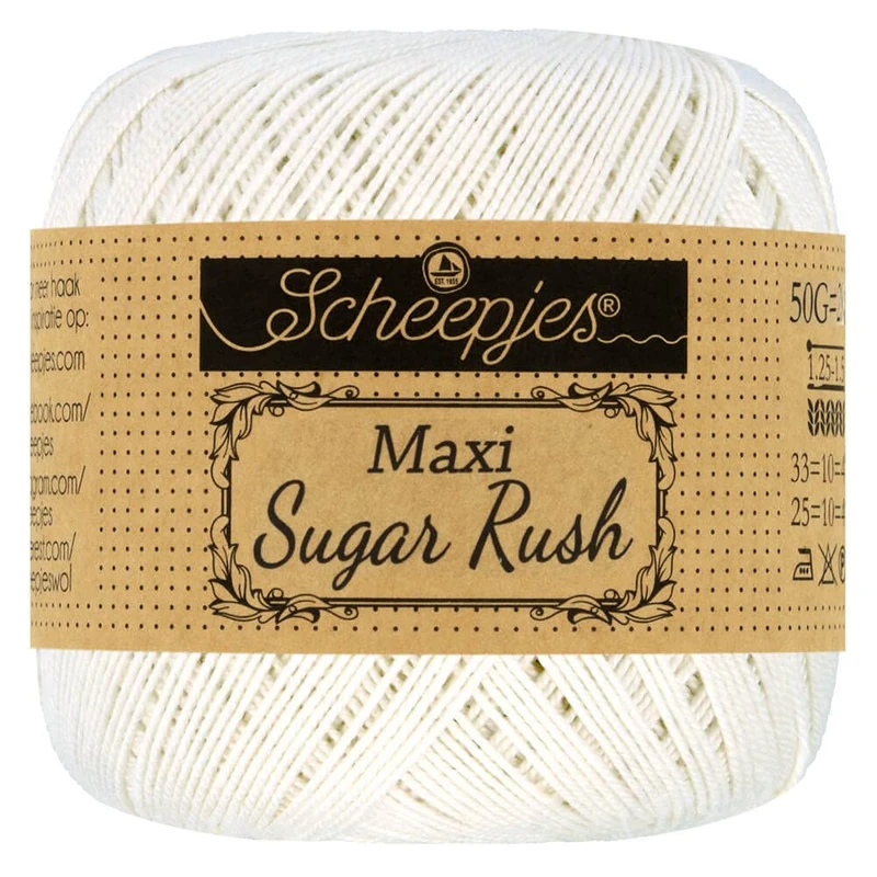Scheepjes - Scheepjes Maxi Sugar Rush 105 Bridal White Yarn - 10x50g