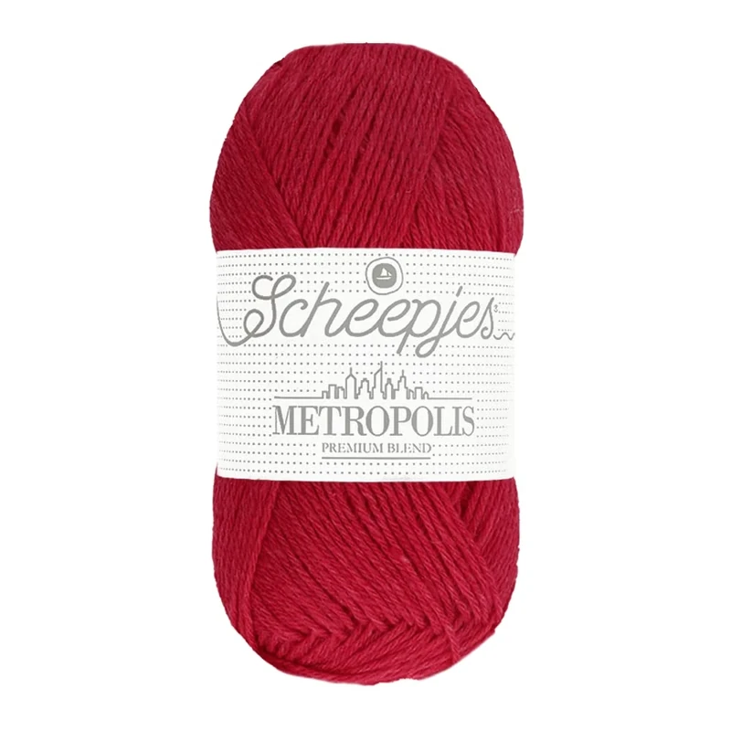 Scheepjes - Scheepjes Metropolis 058 Bordeaux Yarn - 5x50g