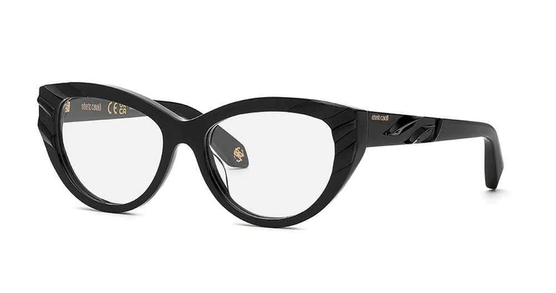 Just Cavalli Roberto Cavalli Vista Glasses, Shiny Black, 53/16/135 for Women, shiny black