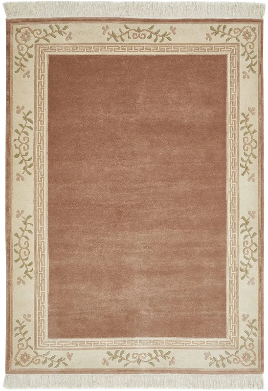-LUXOR- living Gala Hand-Knotted Premium Rug Made of 100% Wool, Sustainable Latch Rug, 60 x 90 cm, Dusky Rose - Image 1