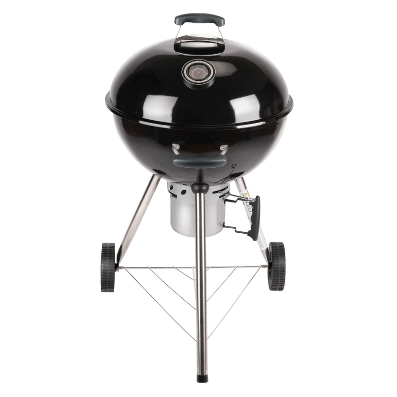 Amig - Fireplus Portable Charcoal or Firewood Barbecue | Round Barbecue with Lid and Wheels | Ventilation System and Ash Deposit System | Steel Grill | 68.3 x 64 x 100 cm