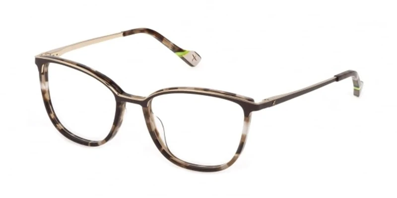 Yalea Eyeglasses, Glitter Rose Gold W/Brown Parts, 53/17/135 Women, Glitter Rose Gold W/Brown Parts, 53/17/135