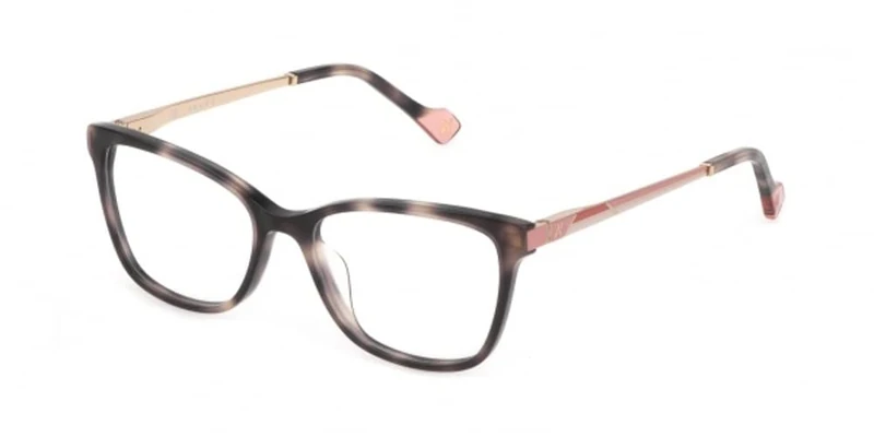 Yalea Women's Eyewear, Shiny Brown/Beige Havana, 51/16/135