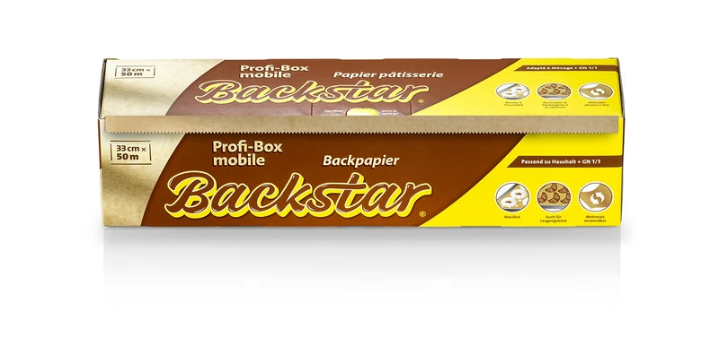 Backstar Profi-Box Mobile Baking Paper 33 cm x 50 m