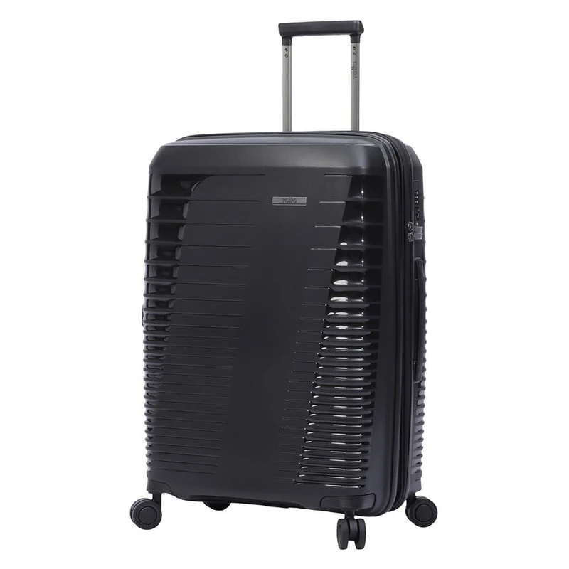 TOTTO - Traveler Expandable Rigid Suitcase, Cabin Size, Medium or Large (82L or 139L), Single or Set of 3 Pieces, 360º Wheels, Telescopic Handle, Internal Compression Straps and TSA Lock, Black/White