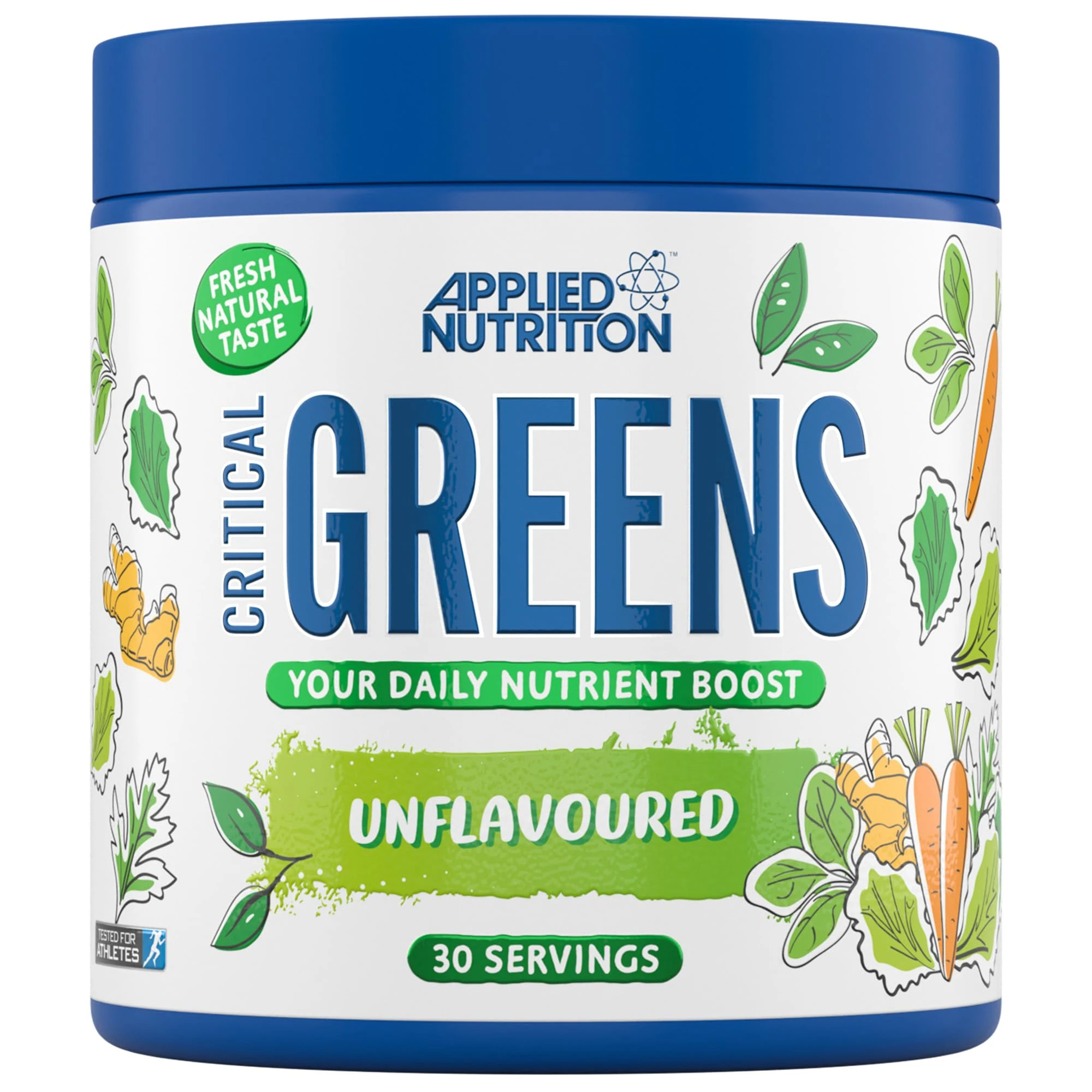 Applied Nutrition Critical Greens Powder and Superfood Blend for Gut Health Energy and Immune Support Vegan Daily Greens Juice Powder (150g - 30 Servings) (Unflavoured)