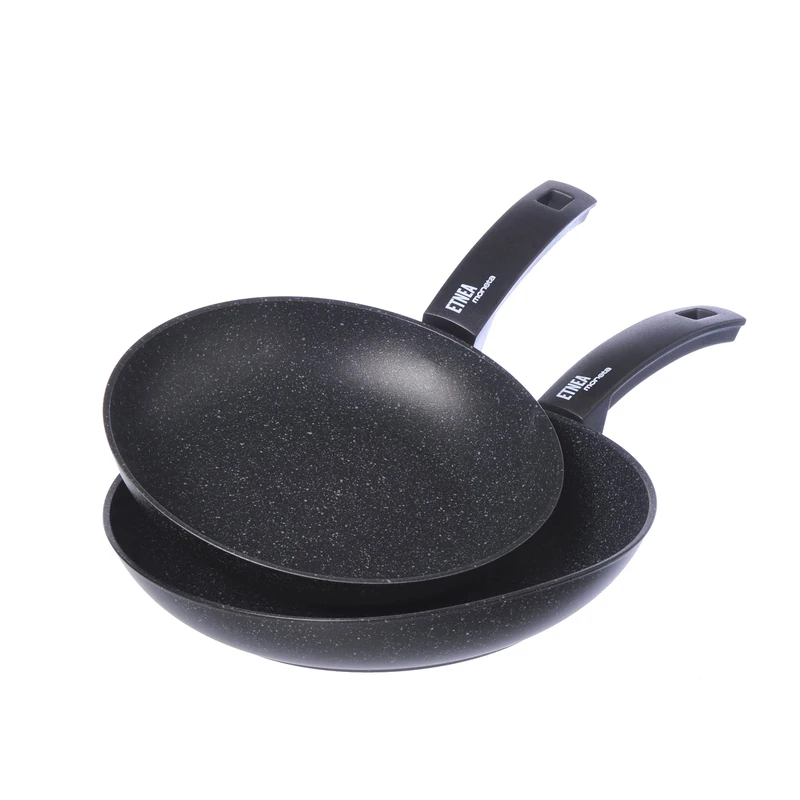 Moneta Etnea Evolution Frying Pan Set 24-28 cm Suitable for Induction Cookers 100% Made in Italy