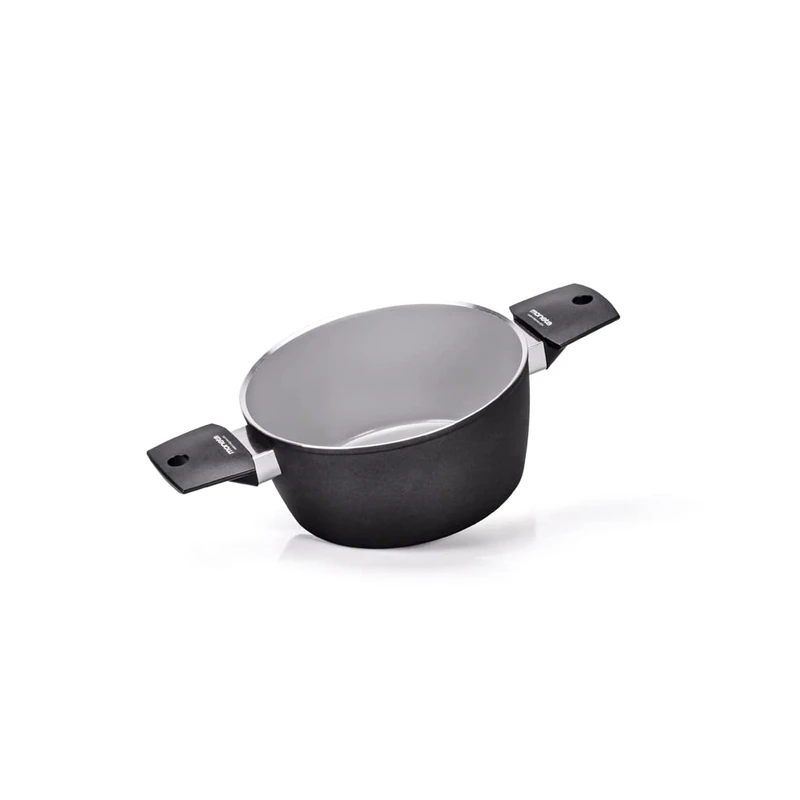 Moneta Futura Saucepan Ø20 cm, Natural FineGres Non-Stick Coating, Also Suitable for Induction Hobs, 100% Made in Italy